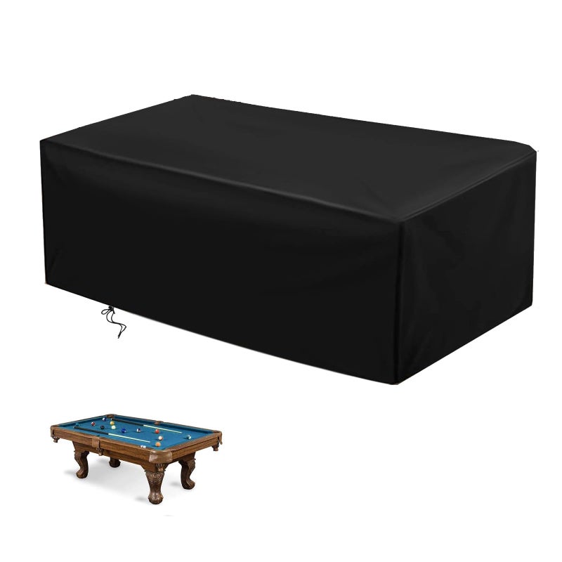 POMER Pool Table Cover - 102 inch Waterproof Table Cover for 8 Foot Snooker Billiard Tables Dustproof 7/8/9 FT Billiard Table Cover - 102x53x32 inch - Image 1